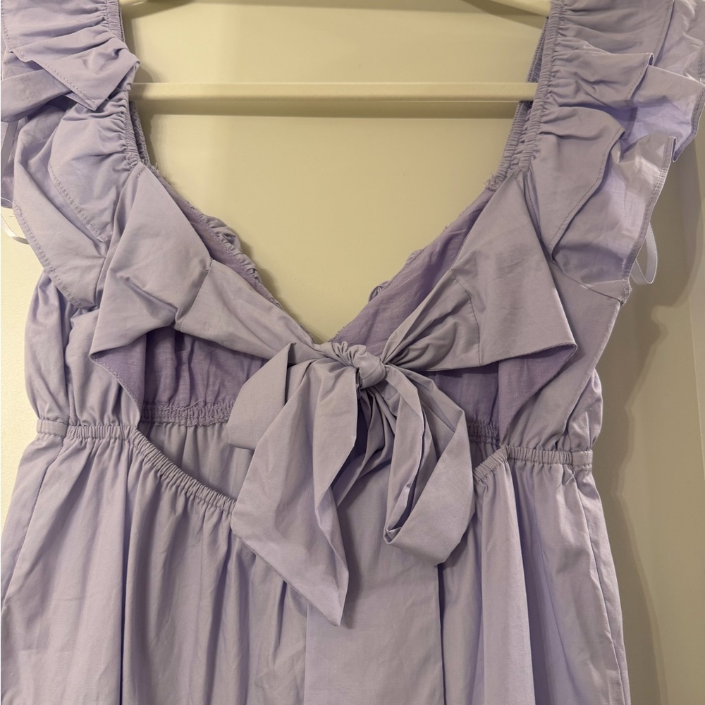 Lilac Ruffle Sleeve Dress - Picture 6 of 9